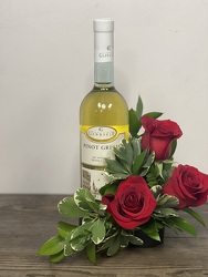 Bottle Bouquet - White Flower Power, Florist Davenport FL